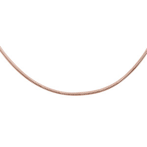 Lantisor argint placat cu aur roz 45cm model sarpe DiAmanti SNAKEDC8L140RG-45cm-DIA (Argint 925‰ 3,7 g.)